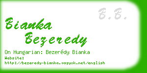 bianka bezeredy business card