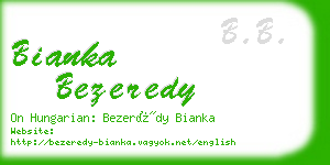 bianka bezeredy business card